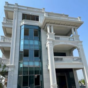 三亚 白麻花岗岩别墅外墙干挂效果展示