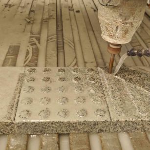 三亚 芝麻白花岗岩石材盲人石、盲道石、盲点石