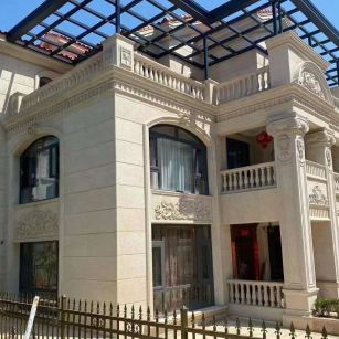 三亚 黄金麻花岗岩荔枝面别墅外墙干挂