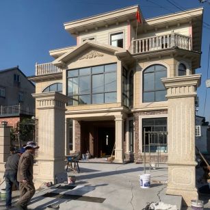 三亚 黄金麻花岗岩荔枝面别墅外墙干挂私家专属