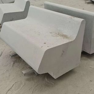 三亚 芝麻白花岗岩异形坐凳，石凳