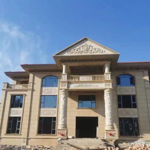 三亚 黄金麻花岗岩别墅外墙干挂