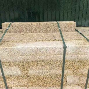 三亚 黄金麻花岗岩石材机切面栏杆料半成品