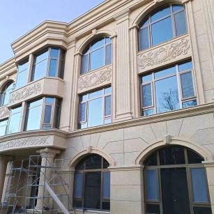 三亚 黄金麻花岗岩别墅外墙干挂