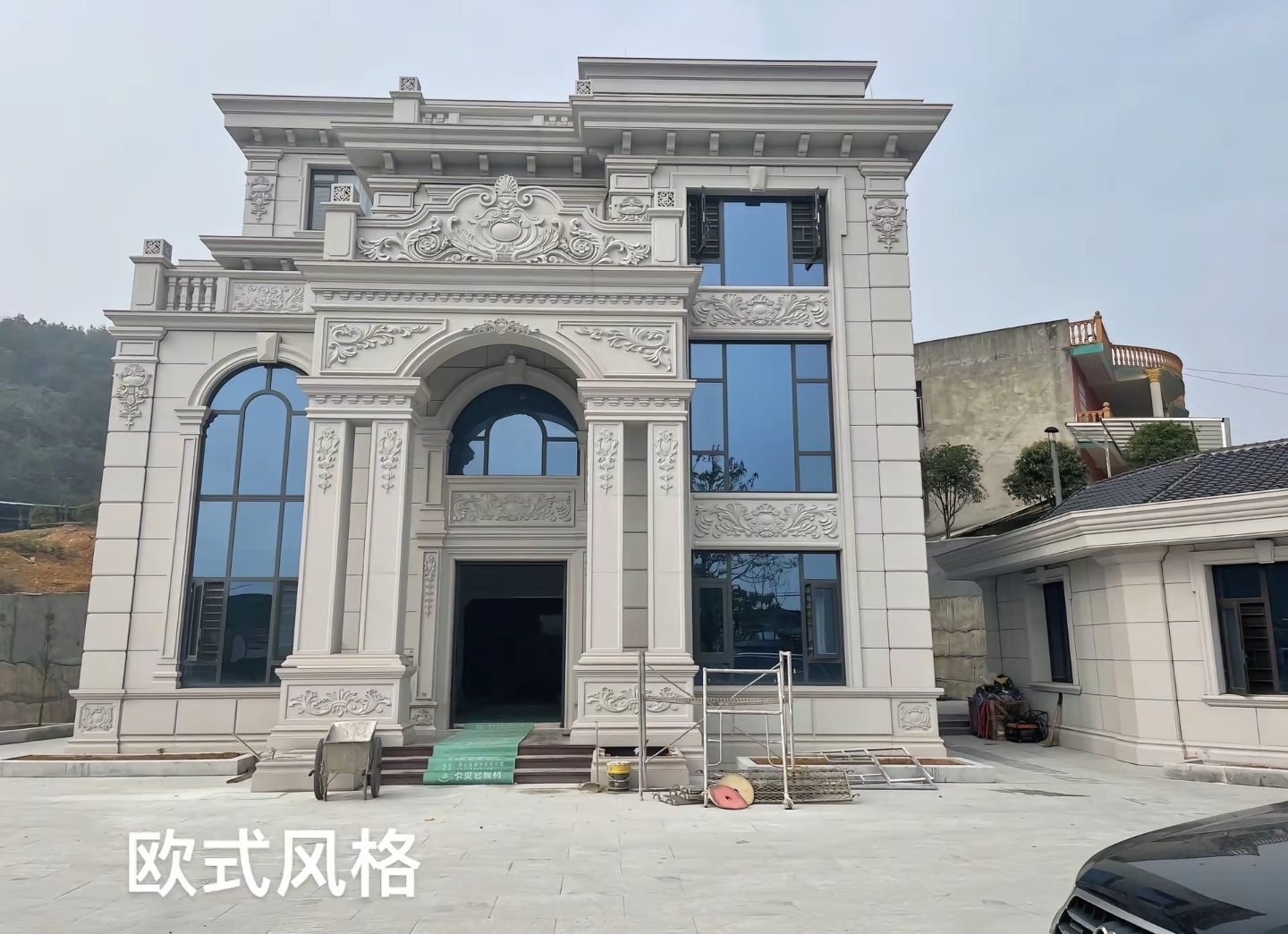 三亚 白麻花岗岩别墅外墙干挂