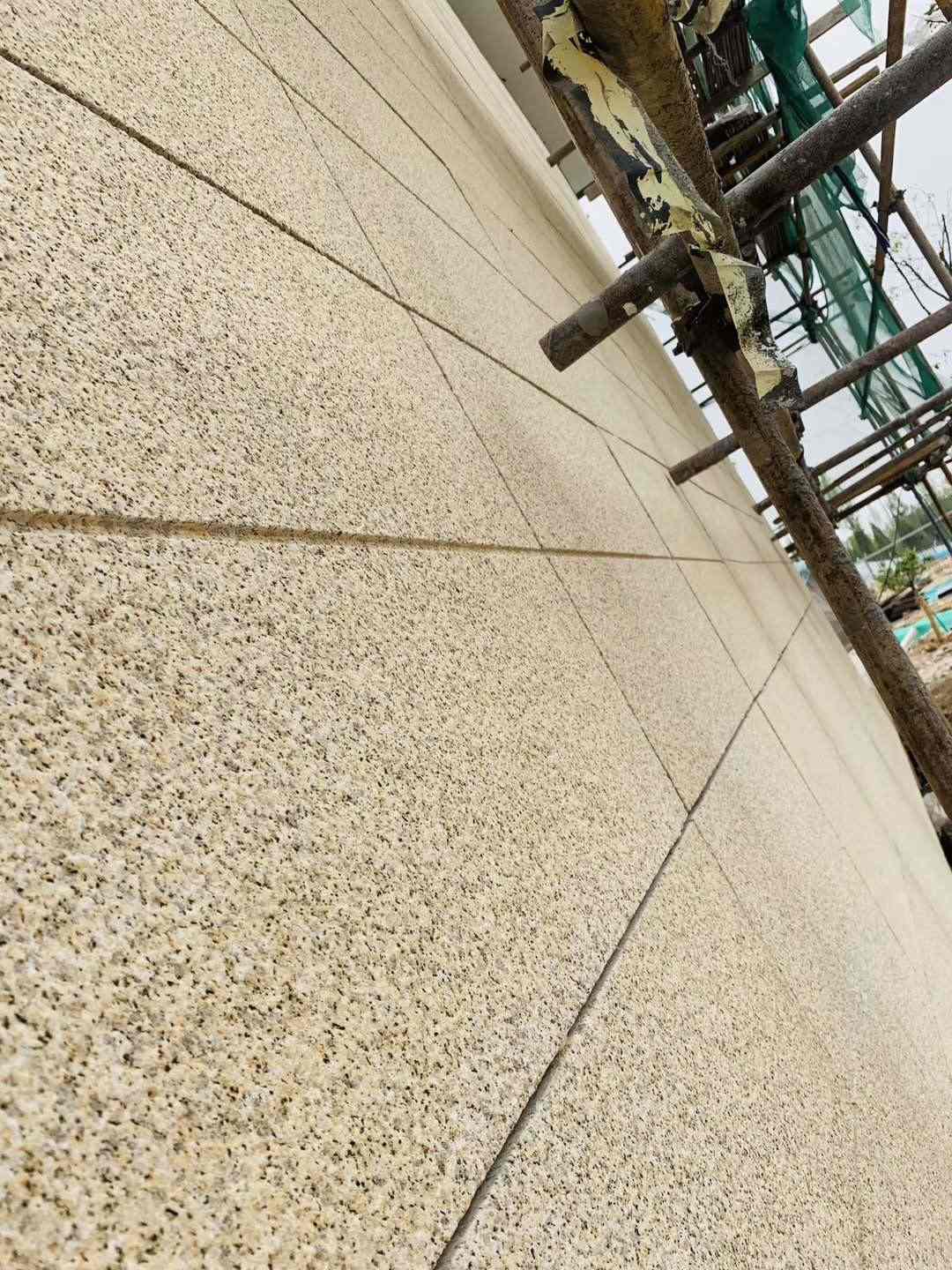 三亚 黄金麻花岗岩荔枝面外墙干挂石材效果示例