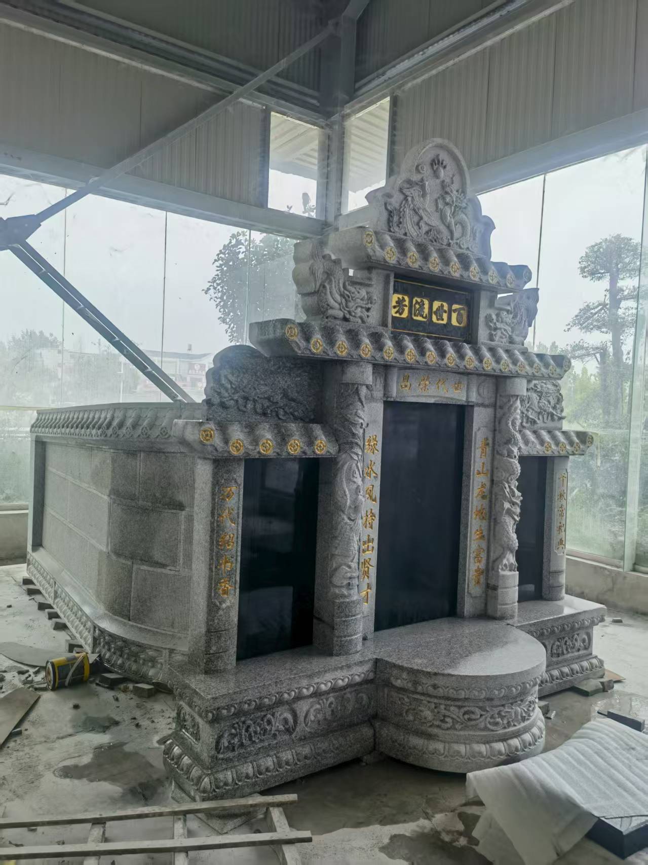 三亚 芝麻白墓碑效果展示图