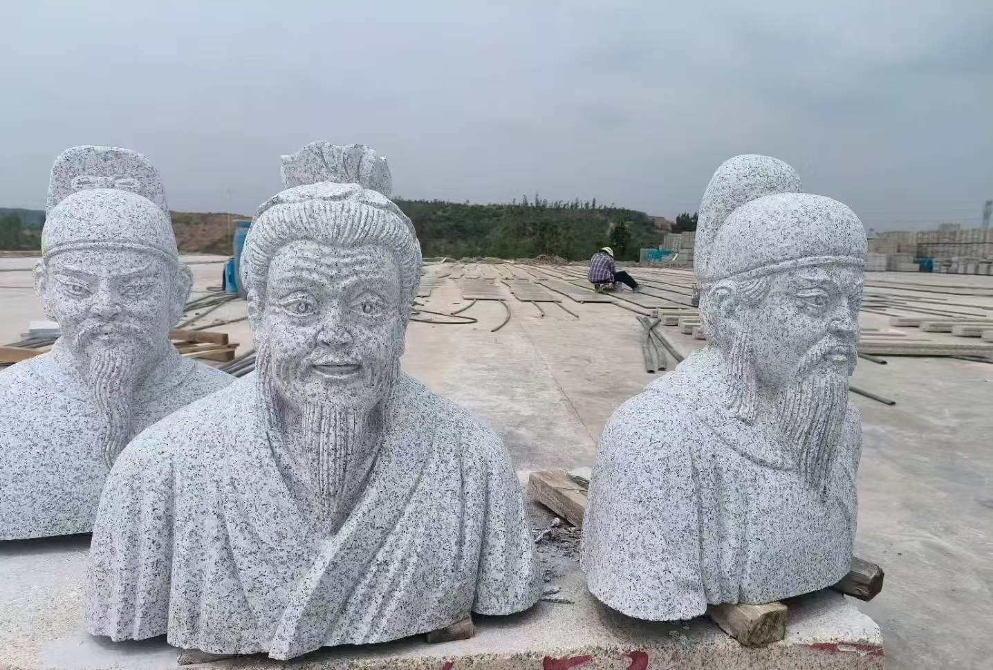 三亚 白麻花岗岩石材人物立体雕刻