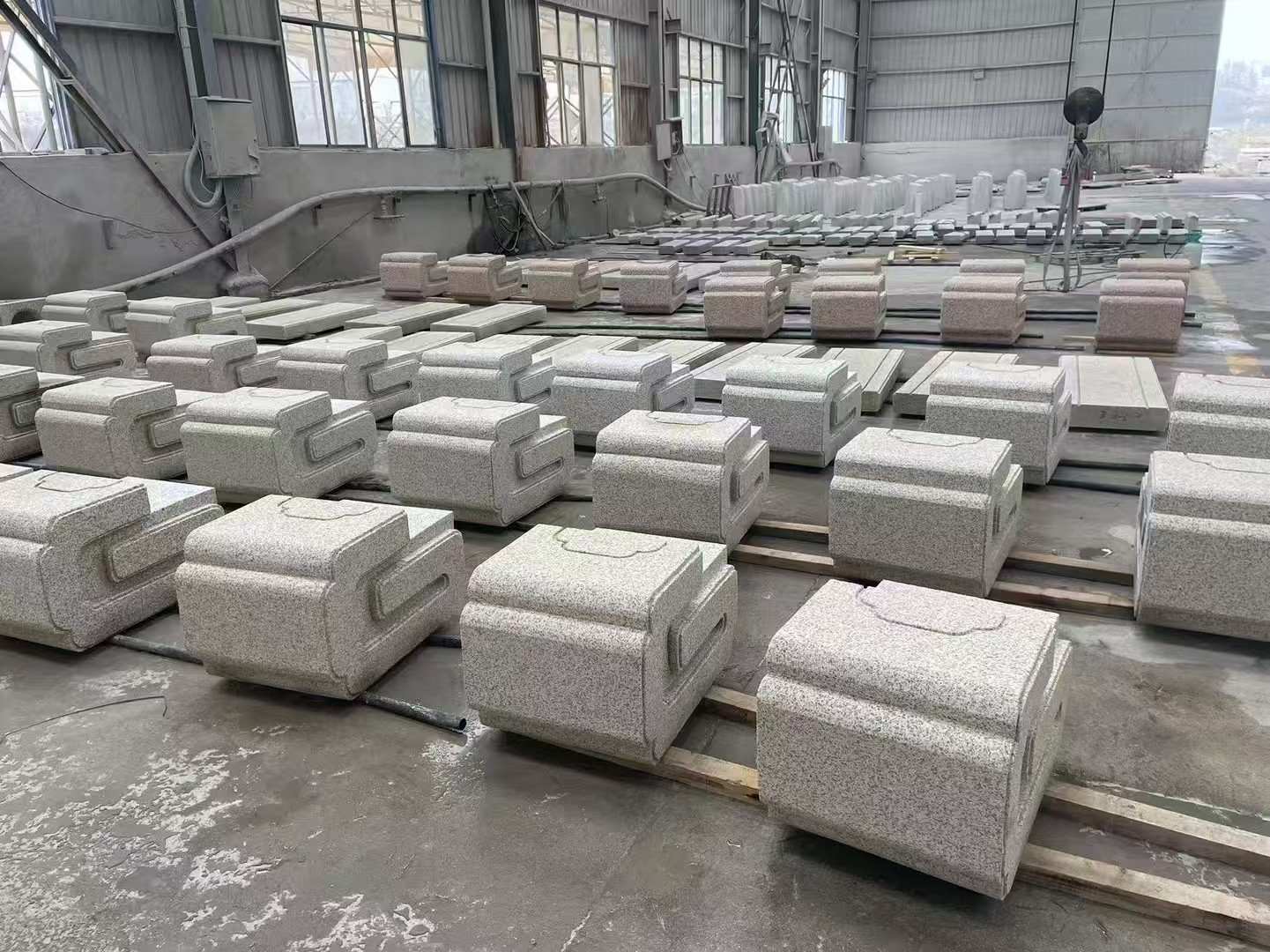 三亚 白麻花岗岩异形加工-石凳，坐凳