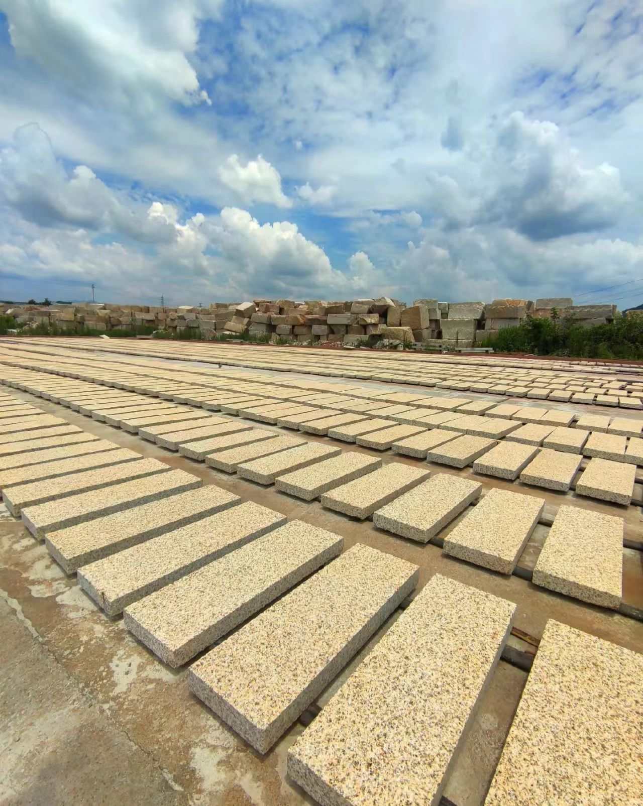 三亚 黄金麻花岗岩荔枝面地铺石防护中